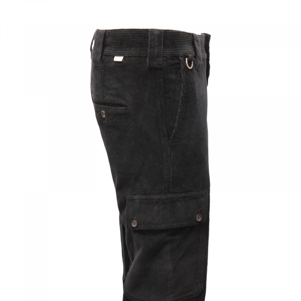 1491AR pantalone velluto uomo PAOLO PECORA man velvet trousers black