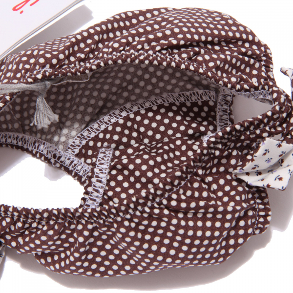 1535W  costume mare bimba IL GUFO slip brown beachwear girl kid