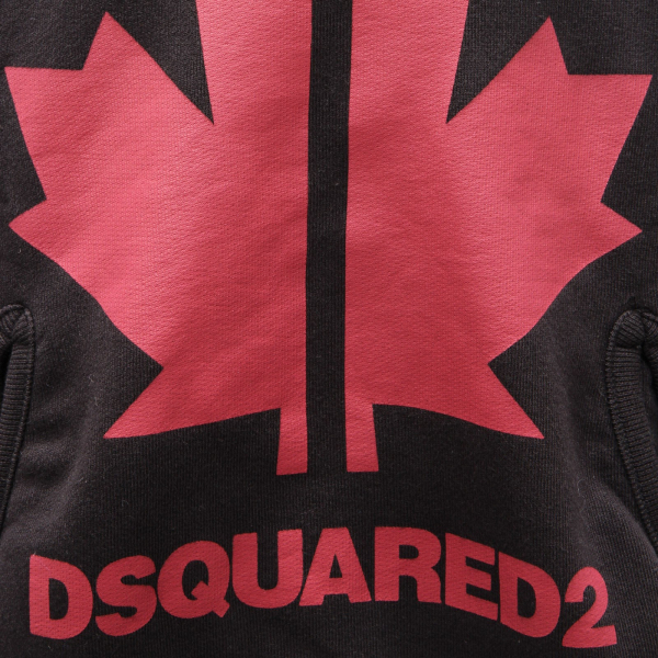 1539AF felpa bimbo boy DSQUARED2 black printed cotton sweatshirt kid