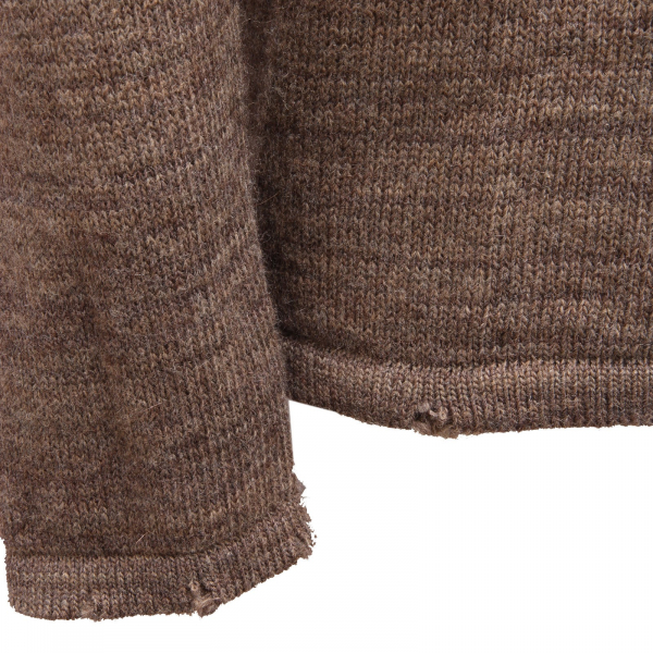1597AG maglione uomo IMPERIAL brown melange distressed sweater man