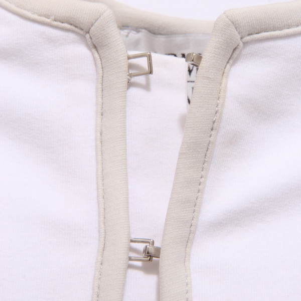 1625T giacca bimba girl ARMANI JUNIOR cotone garzato white jacket 