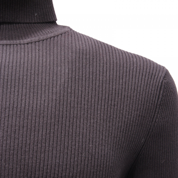1633AG dolcevita uomo IMPERIAL black cotton blend turtle-neck sweater man