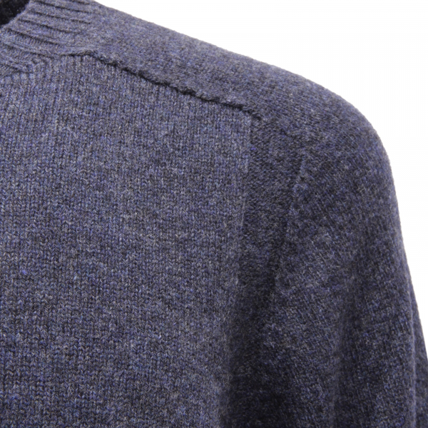 1680AZ MAGLIONE UOMO GRAN SASSO MAN WOOL SWEATER BLUE