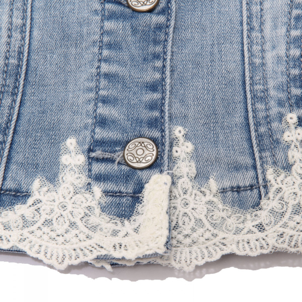 giacca bimba GIRL PATRIZIA PEPE JEANS denim washed jacket kids