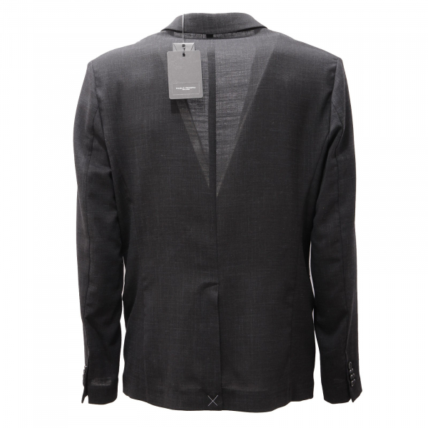 1698AG giacca uomo PAOLO PECORA black wool blend jacket man