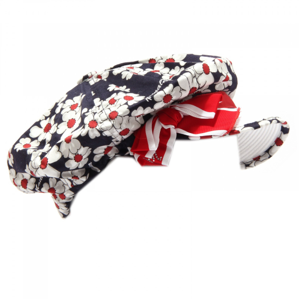 1705W basco bimba girl MONNALISA cotton blue/floral basque hat