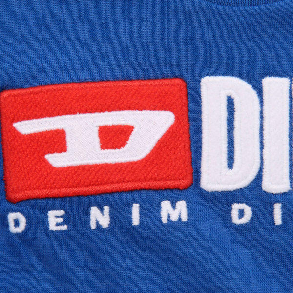 1768AF maglia bimbo boy DIESEL bluette cotton t-shirt kids