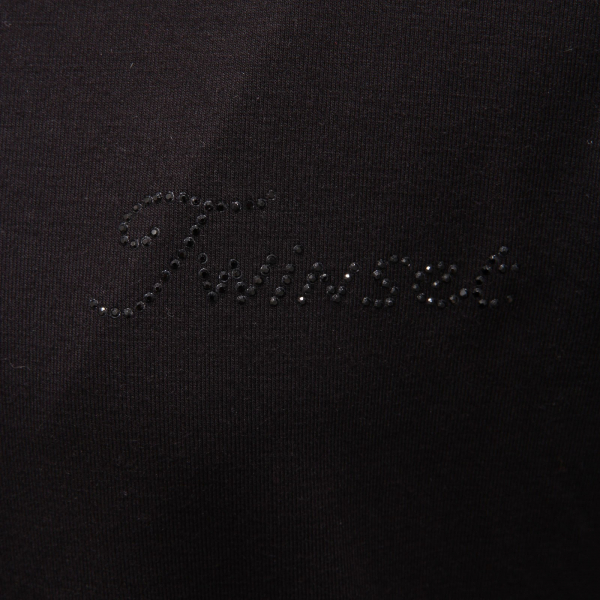 1818AD maglia bimba GIRL TWIN-SET black embroidered t-shirt kids