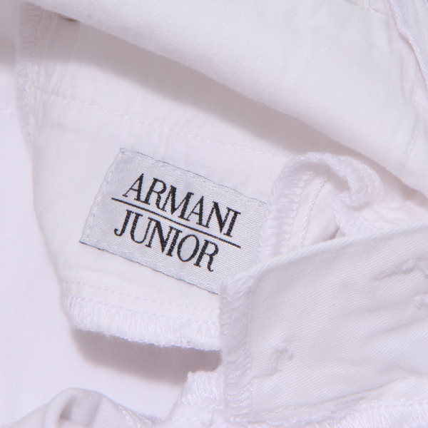 1833S jeans bimba ARMANI JUNIOR cotone bianco trouser pant kid