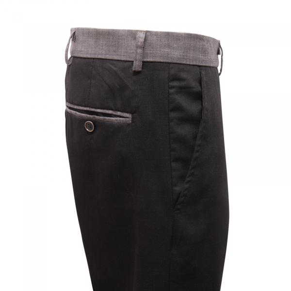 1875AV PANTALONE UOMO GIANNI LUPO MAN TROUSERS BLACK