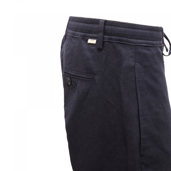 1906AV BERMUDA UOMO LIU JO MAN LINEN BLEND SHORTS BLUE