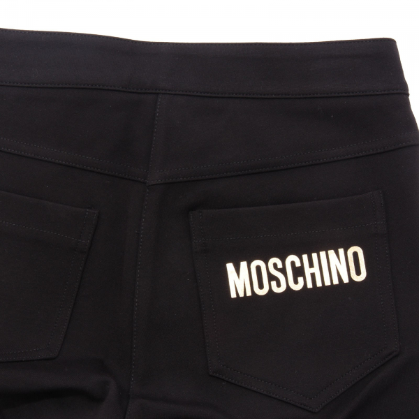 1917AF pantalone bimba GIRL MOSCHINO KID TEEN black pant trouser