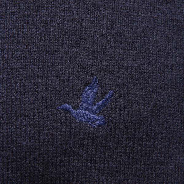 1920AZ MAGLIONE UOMO BROOKSFIELD MAN FULL ZIP WOOL SWEATER BLUE