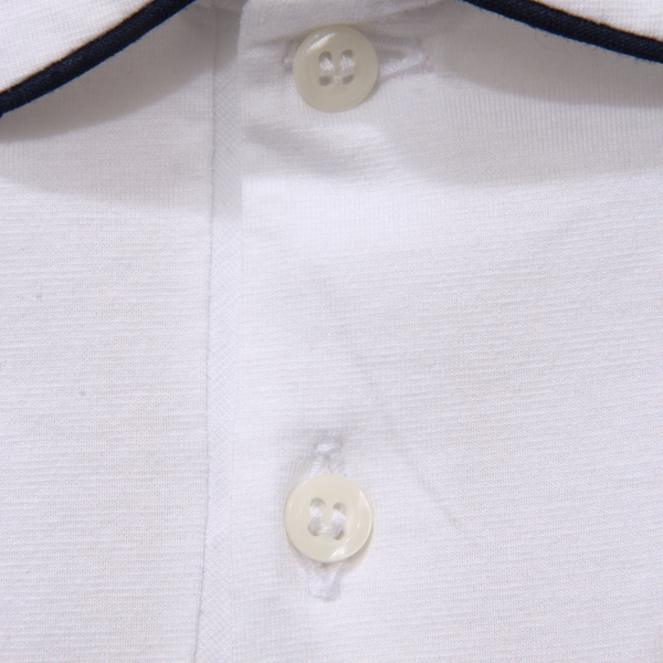 1940AD polo bimbo BOY PAIO CRIPPA cotton white/blue polo t-shirt kids