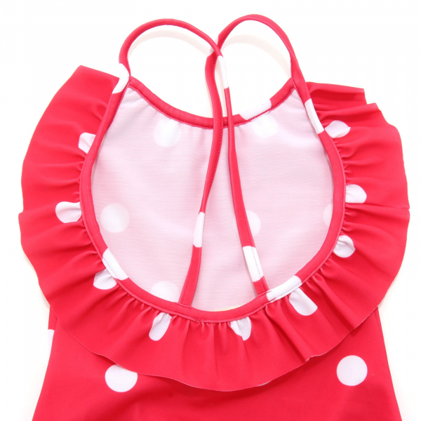 1965AF costume bimba girl DOU DOU red polka dot swimwear kid