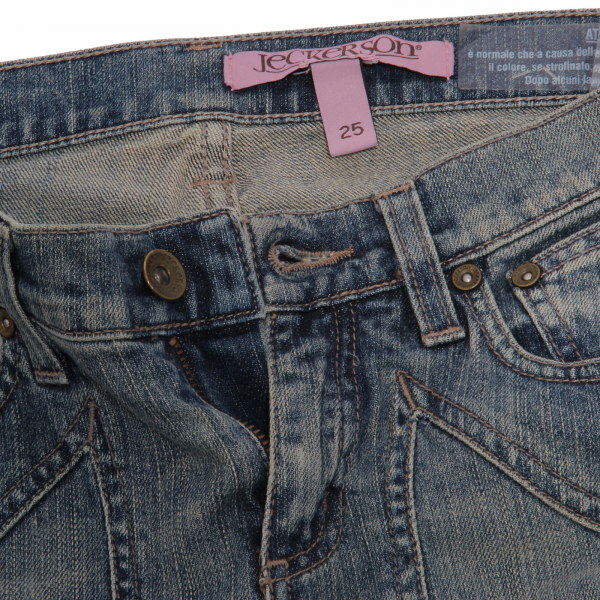 1993AB pantalone donna JECKERSON blue delave brown jeans woman