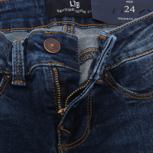 2000AB pantalone donna LTB SUPER SKINNY blue denim jeans woman