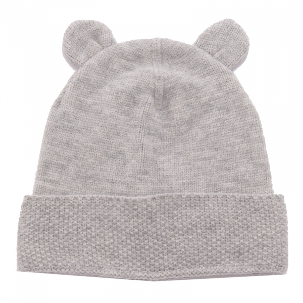 2017AF cappello bimba girl WOOLRICH light grey beanie hat kid