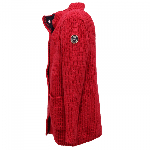 2045T cardigan bimba GIRL NORTH SAILS wool/cotton red sweater
