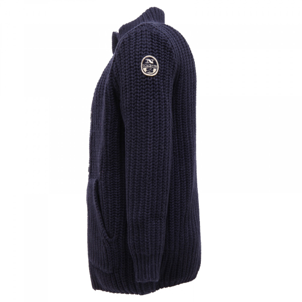 2051T maglione cardigan bimbo NORTH SAILS blu cotone/lana sweater kid