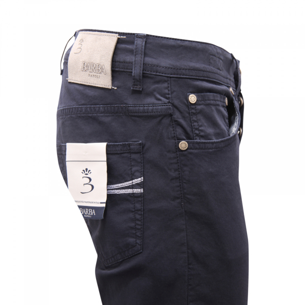 2077AT pantalone 5 tasche uomo BARBA NAPOLI man trousers blue