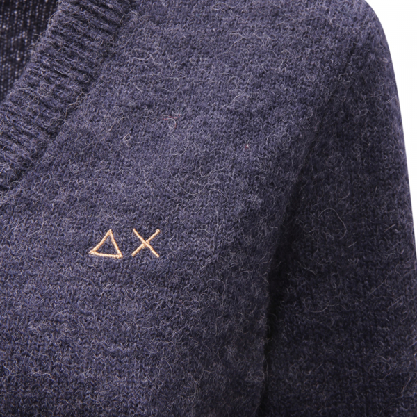 2082AZ MAGLIONE DONNA SUN 68 WOMAN V-NECK WOOL BLEND SWEATER