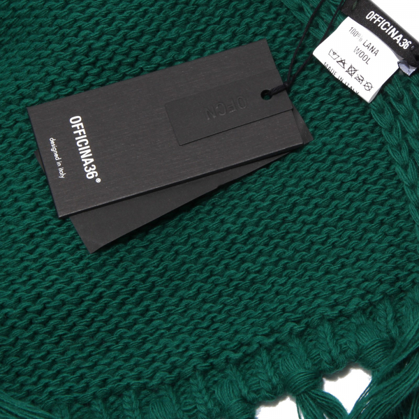 2110K sciarpa uomo OFFICINA36 green wool scarf man unisex