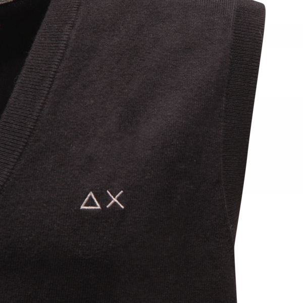 2112AZ GILET UOMO SUN 68 MAN WOOL BLEND SLEEVELESS SWEATER BLACK