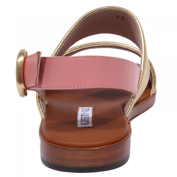 2114J sandalo donna ALBERTO GOZZI DELZ gold/pink sandal woman