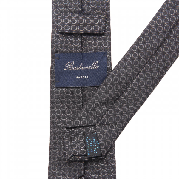 2142AM cravatta uomo BASTIANELLO man tie black