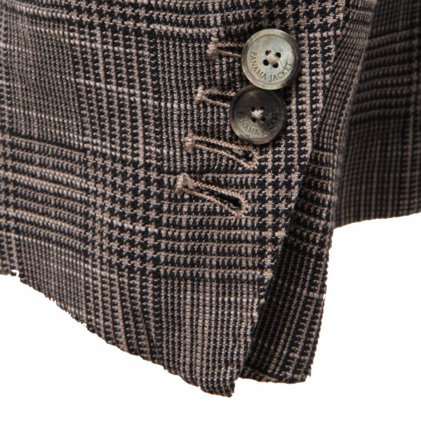 2169AG giacca uomo PANAMA JACKET black/beige glen check cotton/silk jacket man