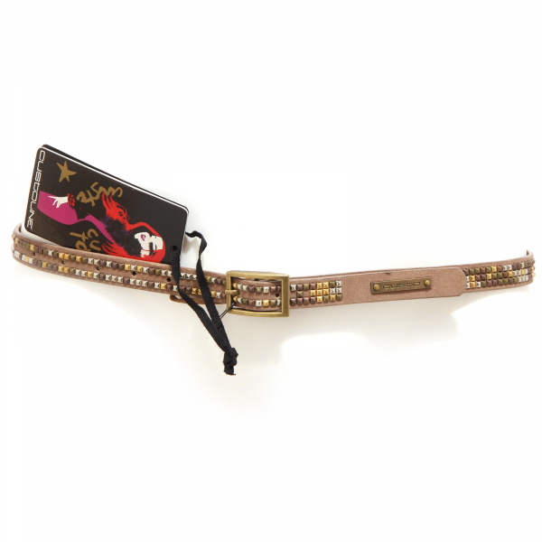 2201S cintura donna CUSTO NINA BEIGE marrone brown belt woman