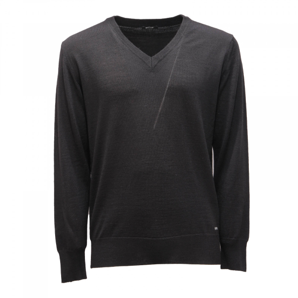 2224AM maglione uomo OFFICINA36 man wool blend sweater black