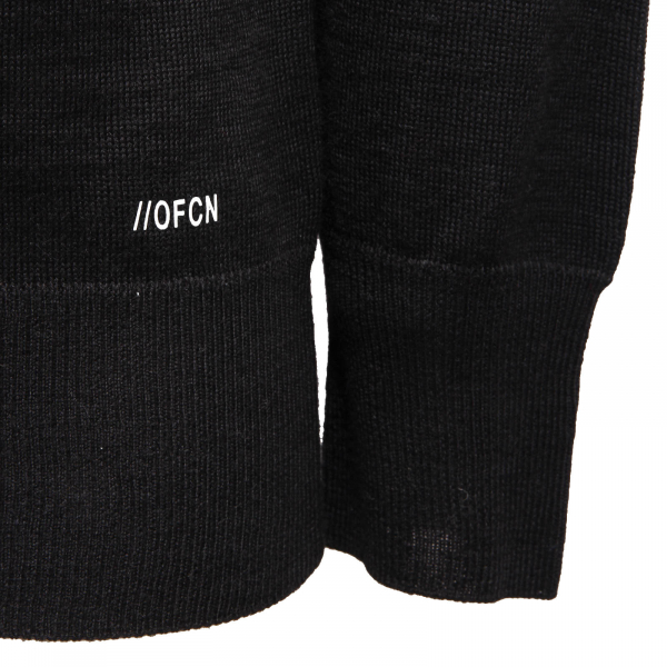 2224AM maglione uomo OFFICINA36 man wool blend sweater black