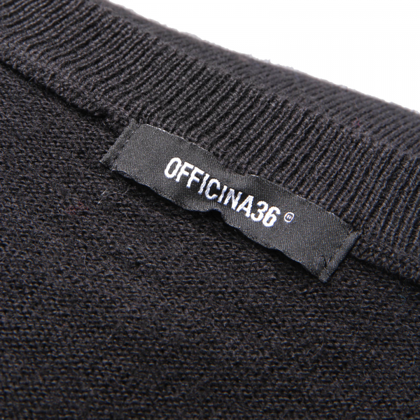 2224AM maglione uomo OFFICINA36 man wool blend sweater black