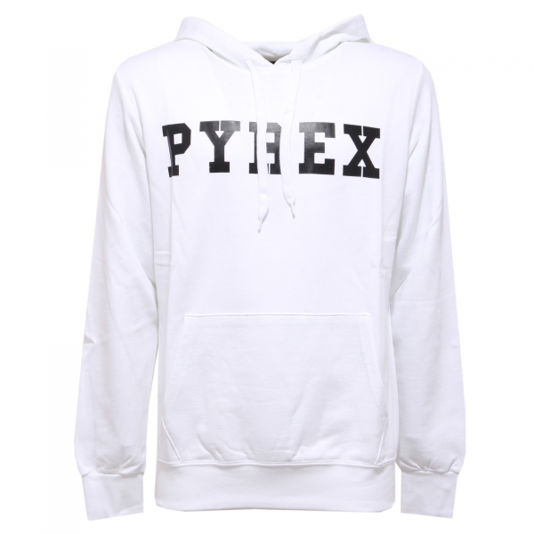 felpa uomo PYREX white cotton hodie sweatshirt man