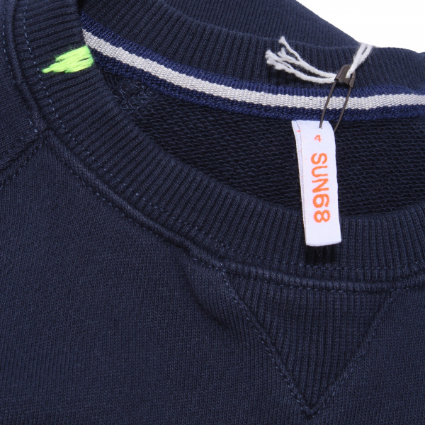2230Y felpa bimbo boy SUN 68 blue cotton sweatshirt