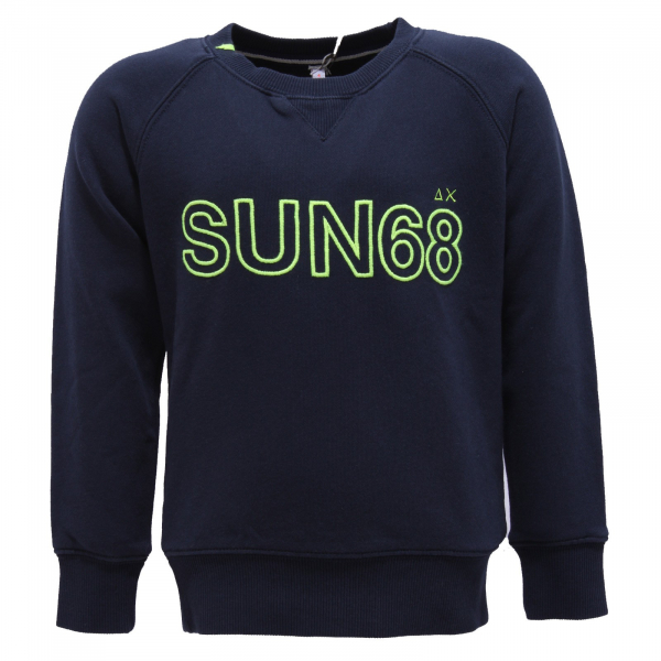 2230Y felpa bimbo boy SUN 68 blue cotton sweatshirt