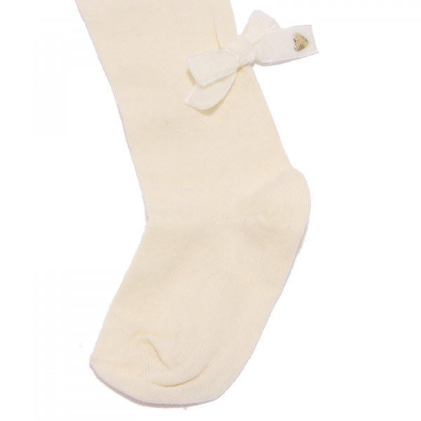 2233K calzamaglia bimba girl TWIN-SET ivory cotton tights