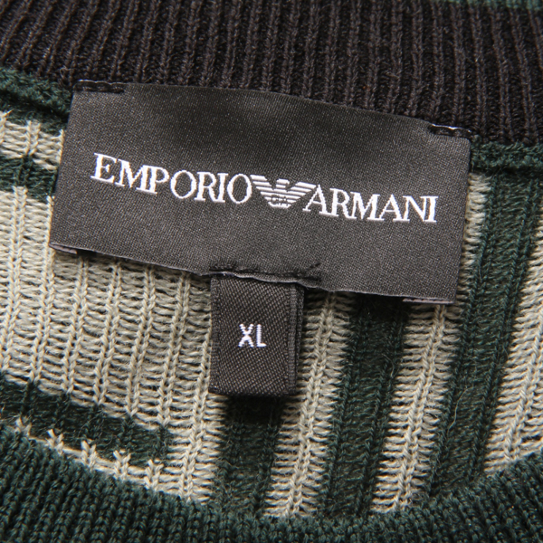 2234AZ MAGLIONE UOMO EMPORIO ARMANI MAN WOOL BLEND SWEATER GREEN