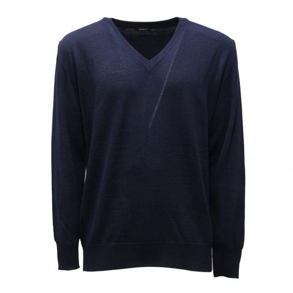 2237AM maglione uomo OFFICINA36 man wool blend sweater blue