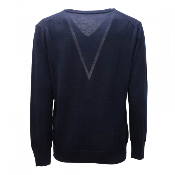2237AM maglione uomo OFFICINA36 man wool blend sweater blue