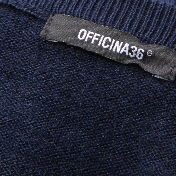 2237AM maglione uomo OFFICINA36 man wool blend sweater blue