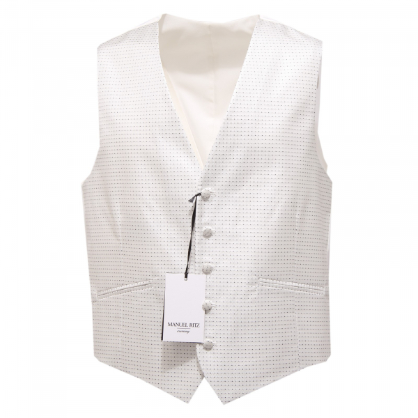 2238Q gilet uomo MANUEL RITZ EVENING bianco smanicato uomo waistcoat men