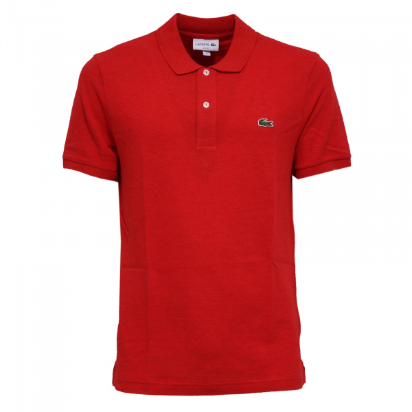 polo uomo LACOSTE SLIM FIT fiammata red slub t-shirt men