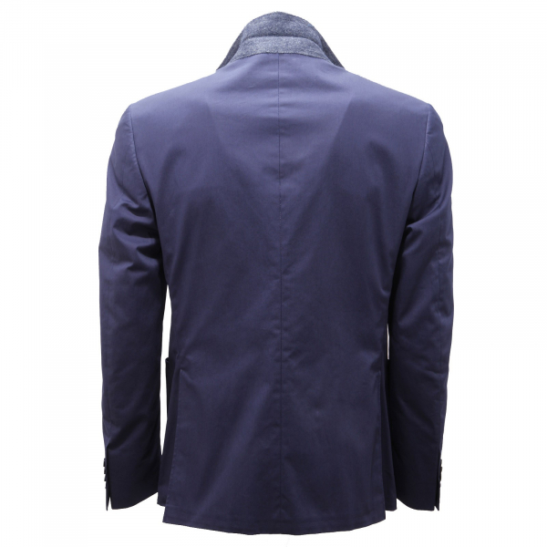 2244AG giacca uomo CANALI blue cotton stretch jacket man