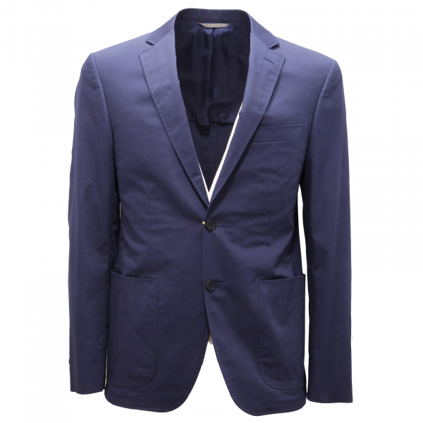 2244AG giacca uomo CANALI blue cotton stretch jacket man