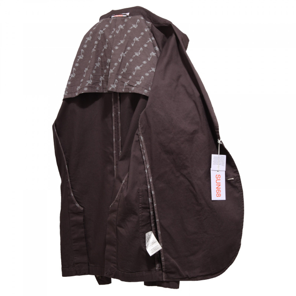 2255Z giacca uomo SUN 68 cotton grey/brown garment dyed jacket man