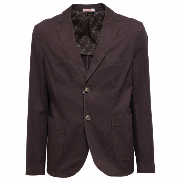 2255Z giacca uomo SUN 68 cotton grey/brown garment dyed jacket man