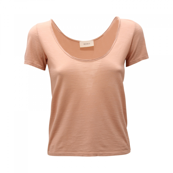 2257AQ maglia donna VICOLO woman slub t-shirt